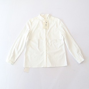纯棉立领纽扣宽松纯色时尚 春秋季 衬衫 女长袖 百搭上衣F2 新品