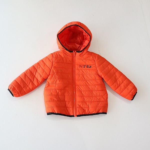 秋冬季男女童长袖棉服外套连帽拉链宽松小童宝宝百搭薄棉衣X11