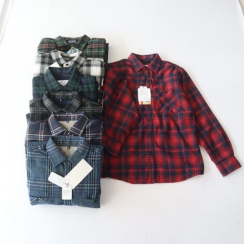 春秋季新品男长袖格子加绒衬衫方领纽扣宽松休闲保暖百搭上衣F3