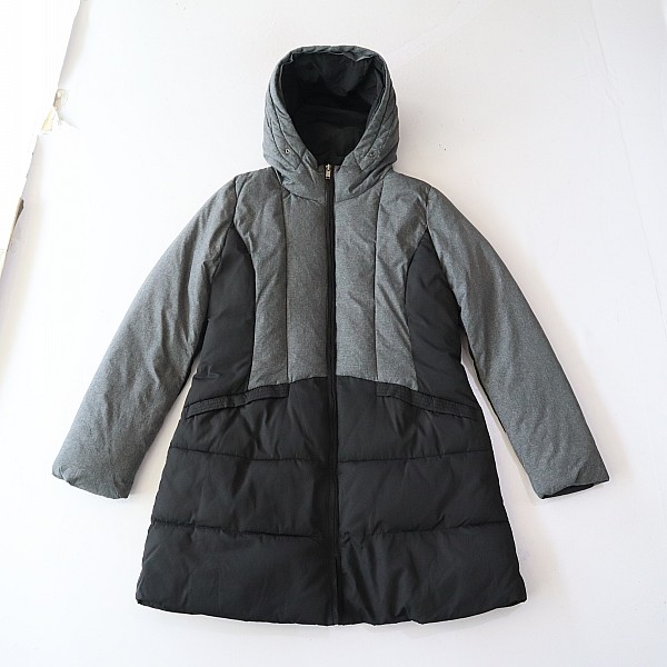 秋冬季新品女中长款长袖棉服外套连帽拉链收腰撞色薄款百搭棉衣R2