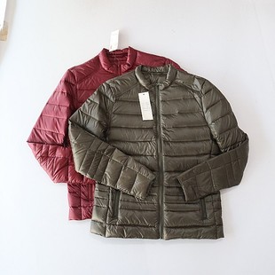 百搭薄款 羽绒服外套小立领拉链宽松纯色时尚 棉服D199 女长袖 秋冬季