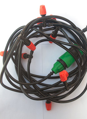 防霾加湿可调橙色园艺大棚喷水浇灌气雾喷嘴除尘房顶降温喷雾喷头