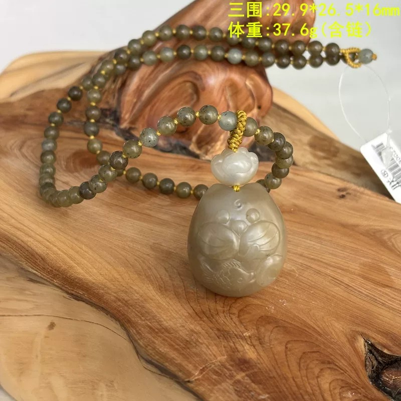 糖玉籽料可爱小猫咪挂件套装