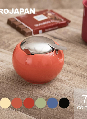 日本进口ZeroJapan美浓烧陶瓷调料罐盐罐调味调料瓶糖罐不锈钢勺