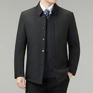 冬季闲棉休衣男中老年爸爸装蚕丝棉服男装棉扣袄领子2569-J款翻外