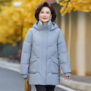 品牌羽绒服女季新款中老高年冬806白妈妈装加厚保暖端气质鸭绒外