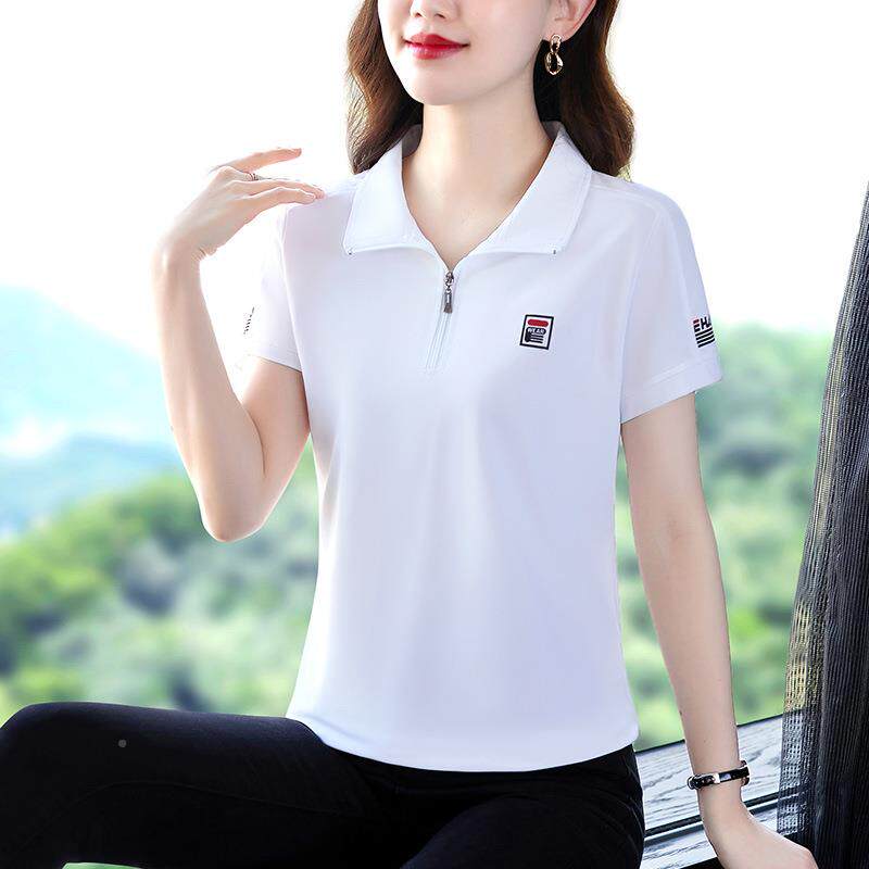 女短袖恤新款闲洋气短款大码宽松季白色夏休运7775682动针织衫
