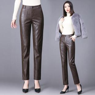 哈女伦高腰加22305绒加厚海宁绵羊皮小脚裤 新款 洋气长 装 皮春秋裤