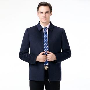 羽绒服克保暖85835 冬季 全羊绒呢夹闲翻领休短款 男士 OP外套 毛新款