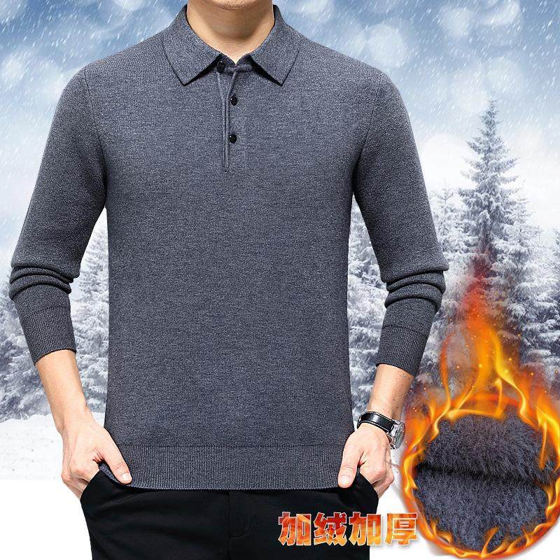 加6216-P冬季新爸爸装加绒厚毛衣中年士男翻领针款织保暖羊绒打底,户外/登山/野营/旅行用品,其他户外服装,淘宝优惠券,粉丝福利购,淘宝优惠卷