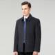 夹克中年男茄士领商务休闲羊毛翻格子克外套 男式 秋106 J冬新老款