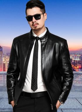 品牌男士真外皮皮衣春秋冬皮新款海宁绵大羊皮真立领1961-U时尚皮