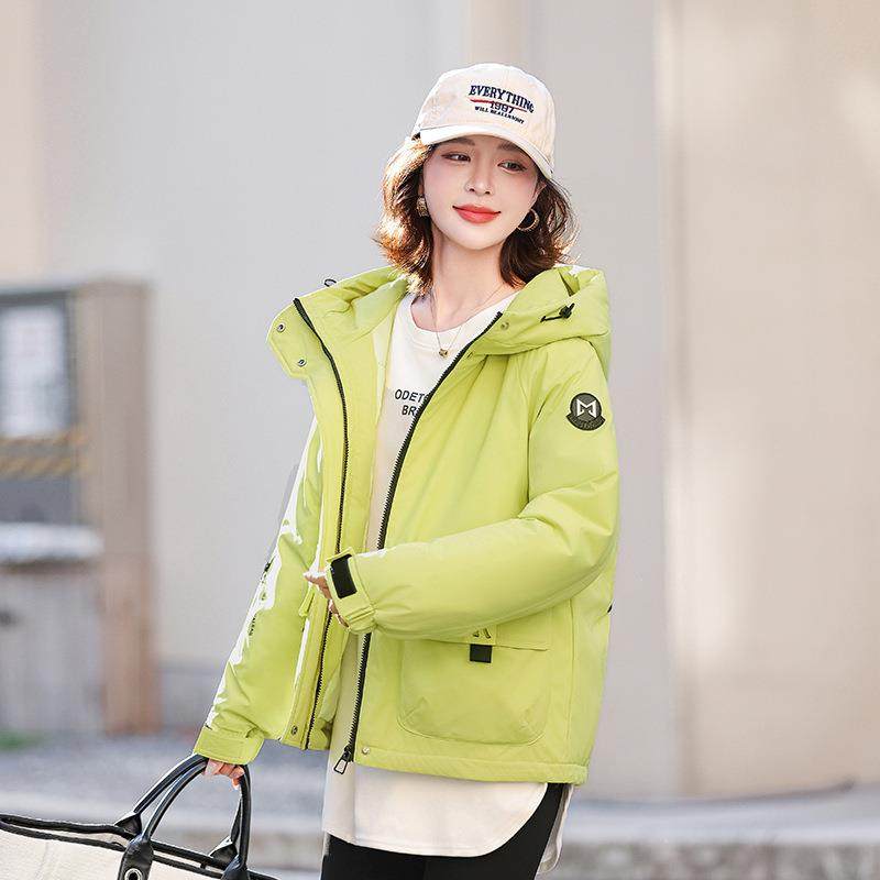 季新款外韩版宽学松加厚811保暖棉衣女短款时尚连帽棉服生套冬潮