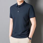 X夏列系商休闲爸爸装 闲款 男士 桑蚕丝季 衫 K0817 务翻领短袖 潮 新款