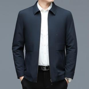 级商务休闲H22质感套中年款 新男士 爸爸纯色 高夹外克春季 名牌男装