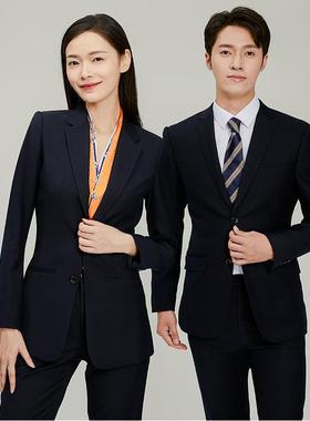 西服套装职业套装高档男休女87082同结款婚伴郎服西装外面试闲商