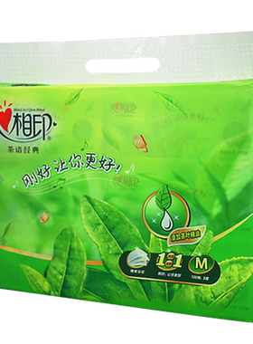 dt3100心相印软抽纸层压茶香连包