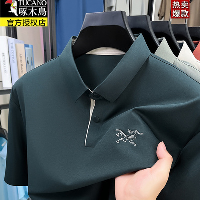 啄木鸟夏季休闲翻领短袖t恤