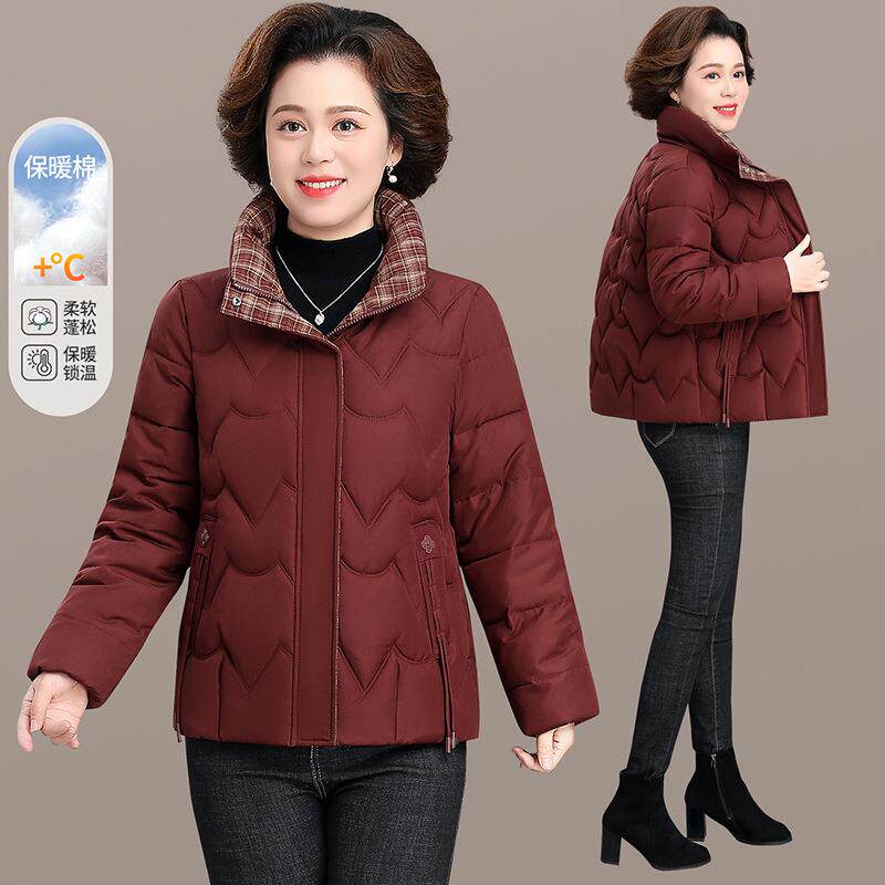 中年妈秋46-63106冬外套新年款女冬季棉服女款中老人初冬小棉袄妈