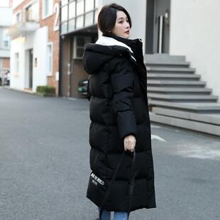 品白鸭绒羽绒服女厚东北正超长长款117修身过膝冬季新款中款外套