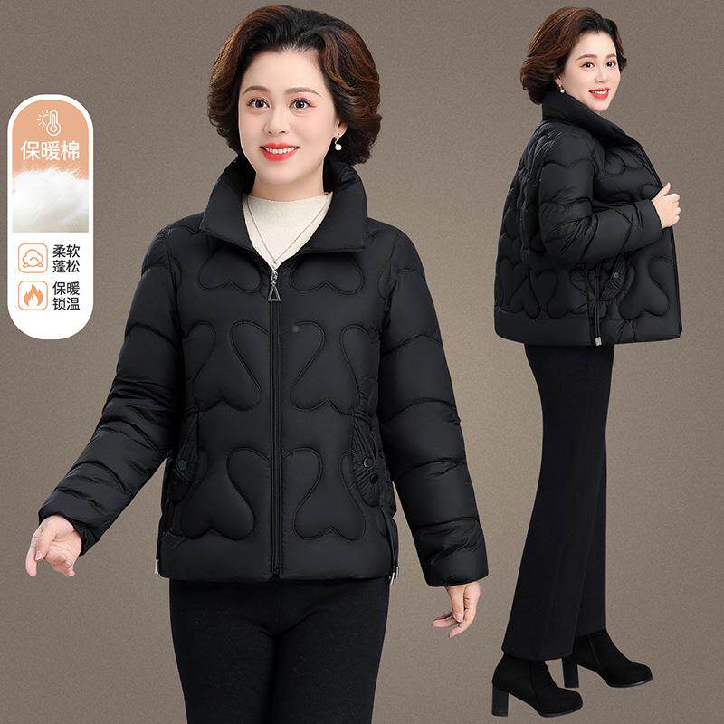 妈码冬装羽绒98890542棉服中妈老冬年女秋外套阔太太宽松大洋气棉
