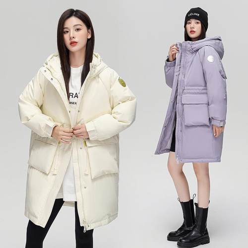 正长品羽绒服冬季新20226-14款宽松加厚保暖中款女修身显瘦克派服