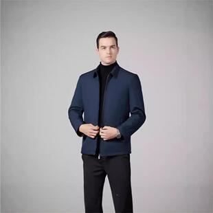 士中年棉衣服翻领蚕丝薄男款棉中老年冬季加厚夹克外装套860-860