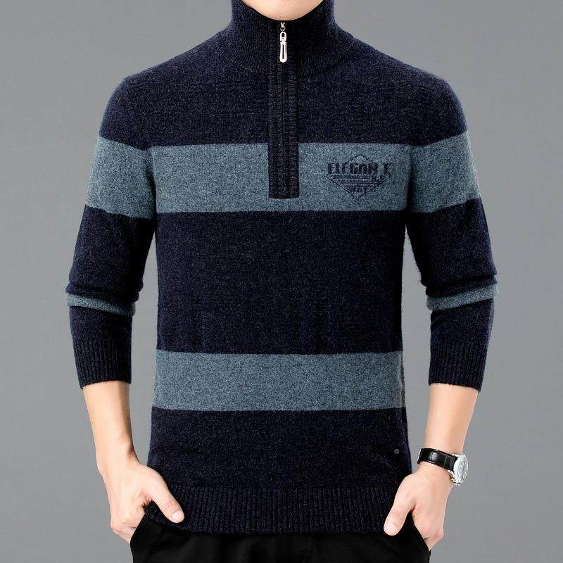 秋冬男新男式绒衫羊中年士套头拉链领撞色羊毛衫打底H8665K款毛衣,户外/登山/野营/旅行用品,其他户外服装,淘宝优惠券,粉丝福利购,淘宝优惠卷