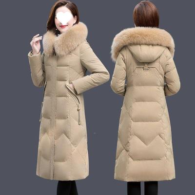 款羽棉服女新冬季长8089款过膝加厚棉身衣韩版修绒显瘦棉袄外套女