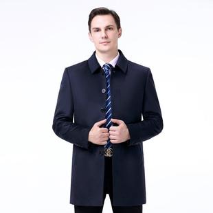 衣羊绒大中年羊毛厚呢子加85301 羽绒内胆男士 OP风衣 新款 秋老冬季