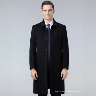 厚款 衣翻领年羊毛呢子商务休闲冬季 羽绒长 PL中中款 羊绒大男8808