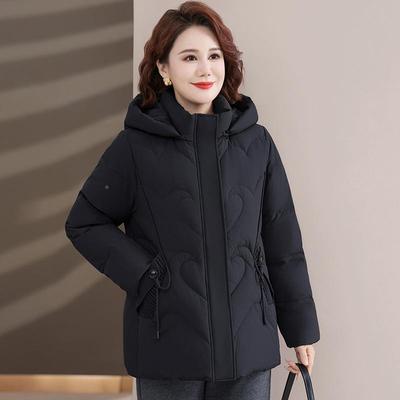 冬季新款羽绒服8862-B9女中老年厚妈妈士宽松加大加保暖白鸭绒外