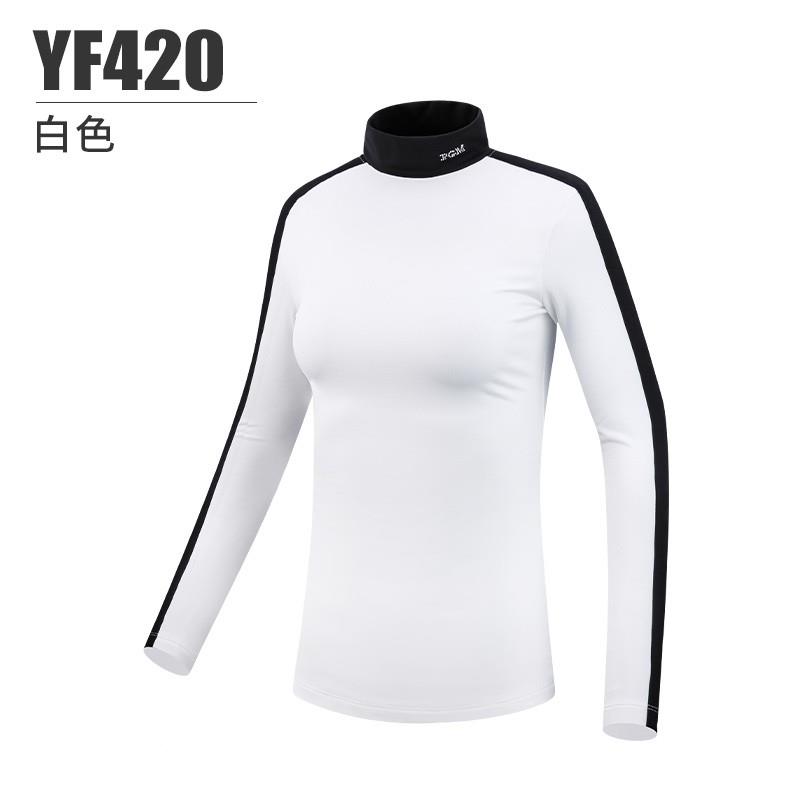 YF420高夫打冬底衫防女士长袖时尚恤秋季加绒弹力衣服尔寒保暖女