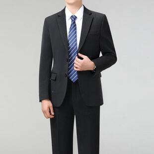 套装 商务休闲职业婚结礼中年款 秋冬新款 服毛男2322士羊料西服套装