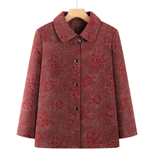 奶奶春秋外套老太太秋装衣服妈妈607080岁中老年人外婆长袖上衣女