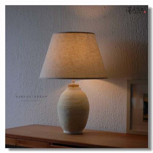 侘寂风日式台灯陶瓷卧室床头灯