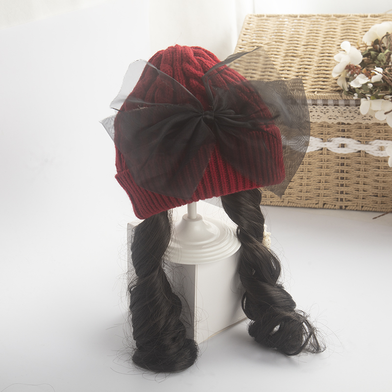 韩国原创新款公主帽子针织帽儿童