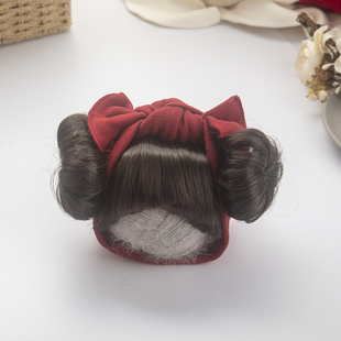 婴儿头饰女宝宝假发发带护卤门春夏季 周岁满月男宝宝拍照搞怪发饰