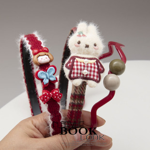 儿童混咖色可爱花朵发箍碎发发捆头饰小女孩带齿防滑头箍