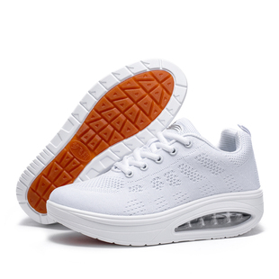 中国梦之队2025新款秋季镂空运动休闲女牛筋底摇摇鞋女厚底旅游鞋