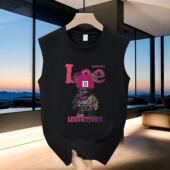 夏季 潮牌ins宽松运动健身休闲百搭坎肩背心上衣 t恤男美式 新款 无袖