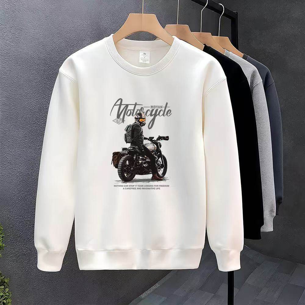 美式痞帅圆领加绒卫衣男秋冬季潮流宽松情侣无帽休闲加厚长袖外套,男装,卫衣,淘宝优惠券,粉丝福利购,淘宝优惠卷