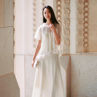 高级感两件套连衣裙女 优雅法式 8F21L3420 专柜新款 歌蒂诗夏季