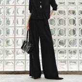 女 歌蒂诗2026专柜春季 大气宽松阔腿垂感梭织裤 时尚 1G13K3155 新款