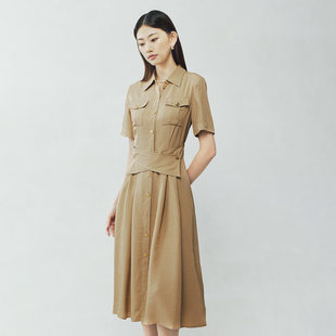 连衣裙 小众设计收腰显瘦衬衫 8E24L3185 时尚 歌蒂诗夏专柜新款