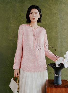 歌蒂诗初夏专柜新款简约气质知性中式短袖小衫女 1F14S1204B