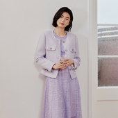 1F11W2213 气质小个子浅紫色小香风外套 歌蒂诗秋专柜新款 法式