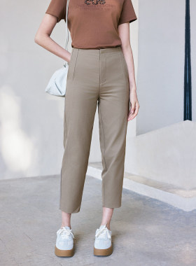 歌蒂诗春季专柜新款时尚通勤简约百搭经典基础款9分裤女1F16K9948