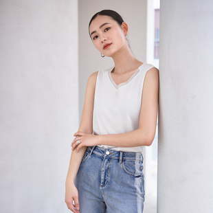 歌蒂诗夏季 性感V领舒适亲肤内搭背心吊带女8C21B5501 专柜新款