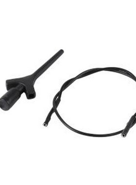 20.132.2 香蕉头/鳄鱼夹 迷你双钩测试钩 黑 2件套